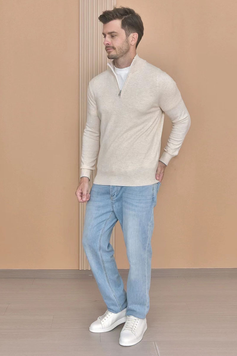 Designer Кашемировый свитер Premium - Dark Beige