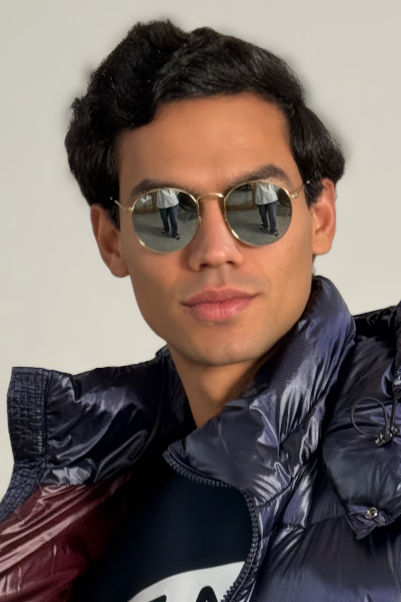 Ray Ban Солнцезащитные очки Round Metal - Green Mirrored