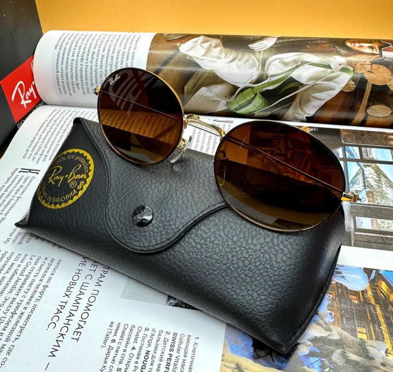 Ray Ban Солнцезащитные очки Oval Metal - Brown