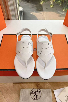 Женские кожаные сандалии Premium - White