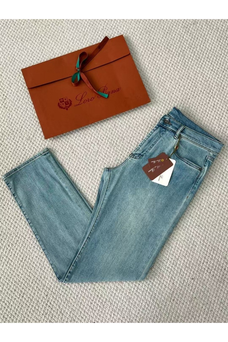 Loro Piana Мужские светло-синие джинсы Premium