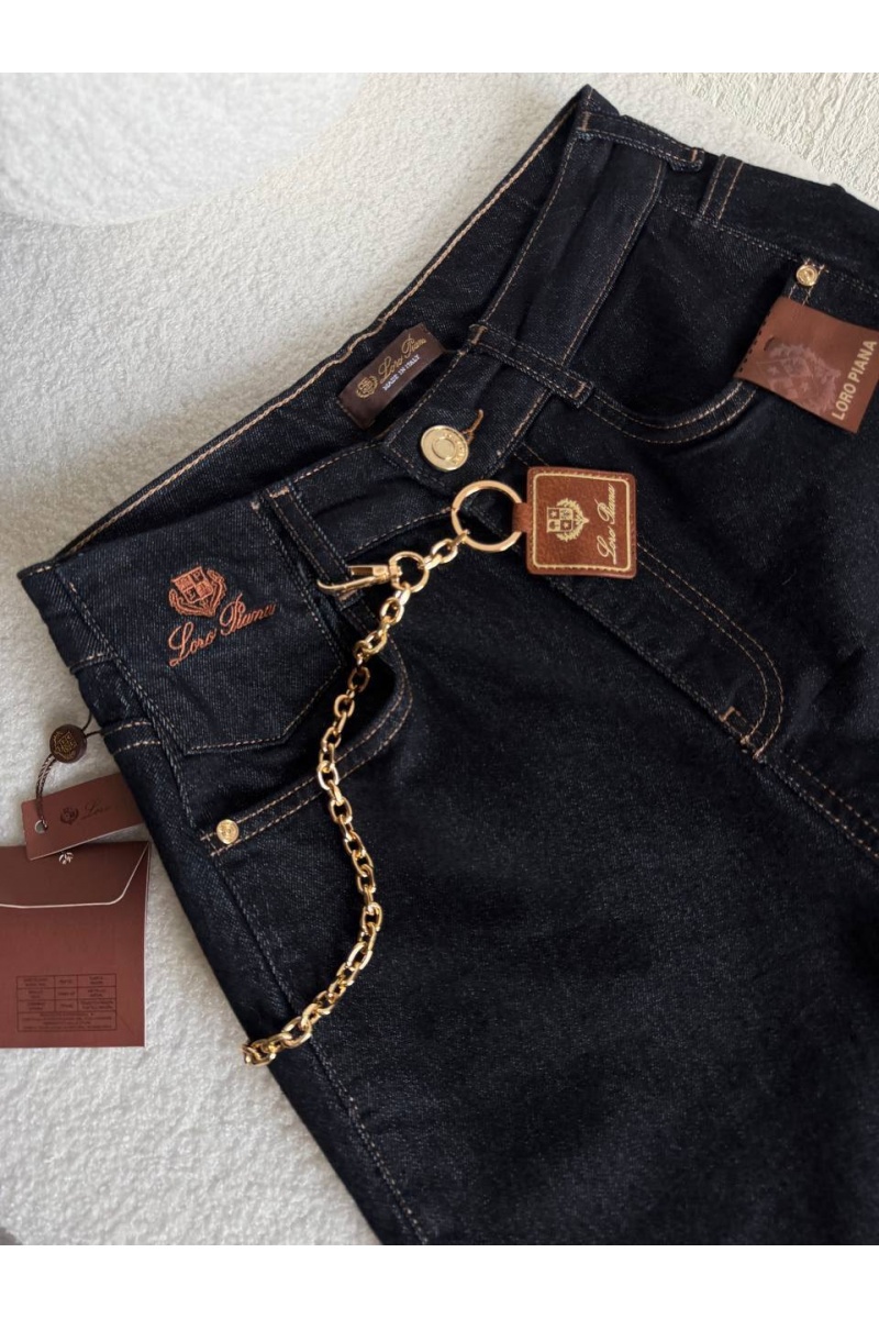 Loro Piana Женские синие джинсы premium
