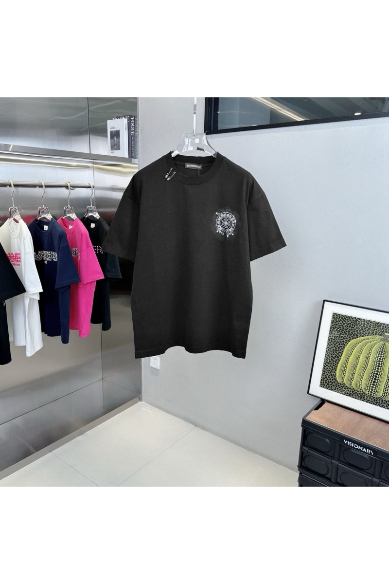Chrome Hearts Чёрная оверсайз футболка Premium