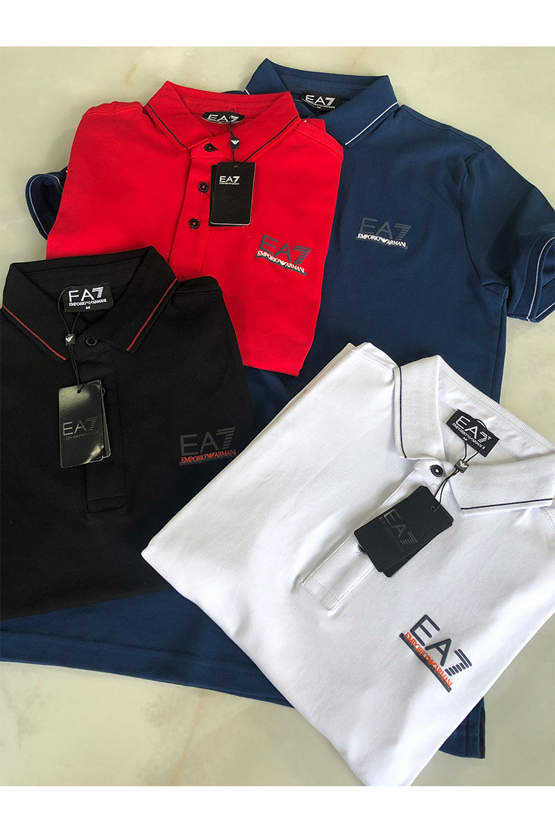 Emporio Armani EA7 Мужское красное поло