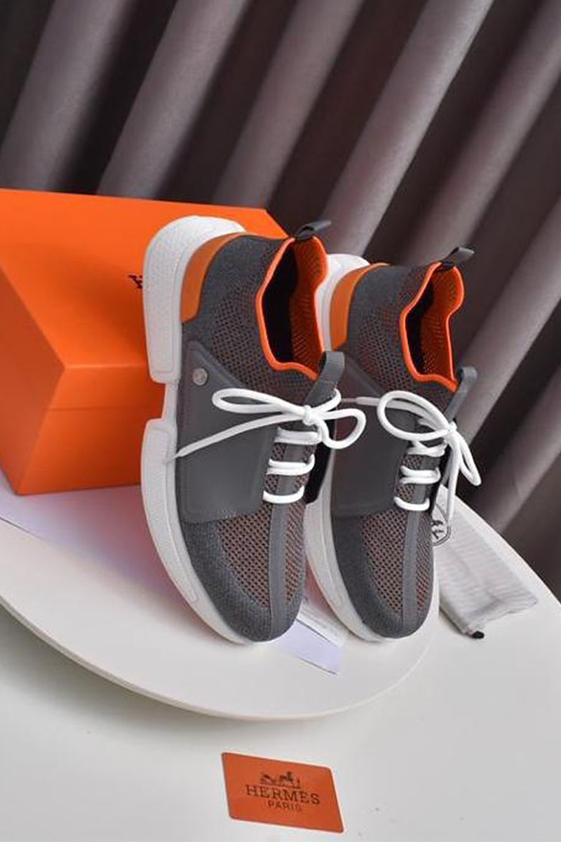 Hermes Мужские текстильные кроссовки Expert - Grey