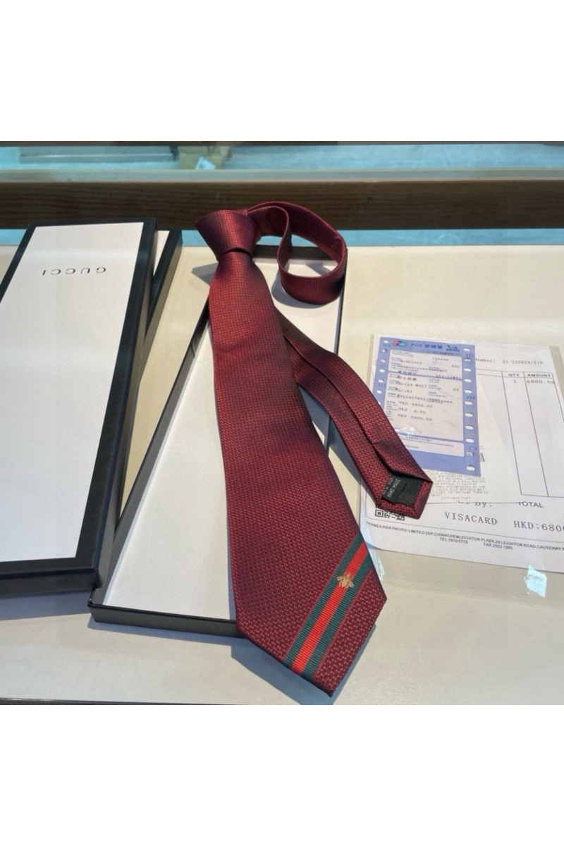 Gucci Галстук premium 146x7 см - Burgundy 