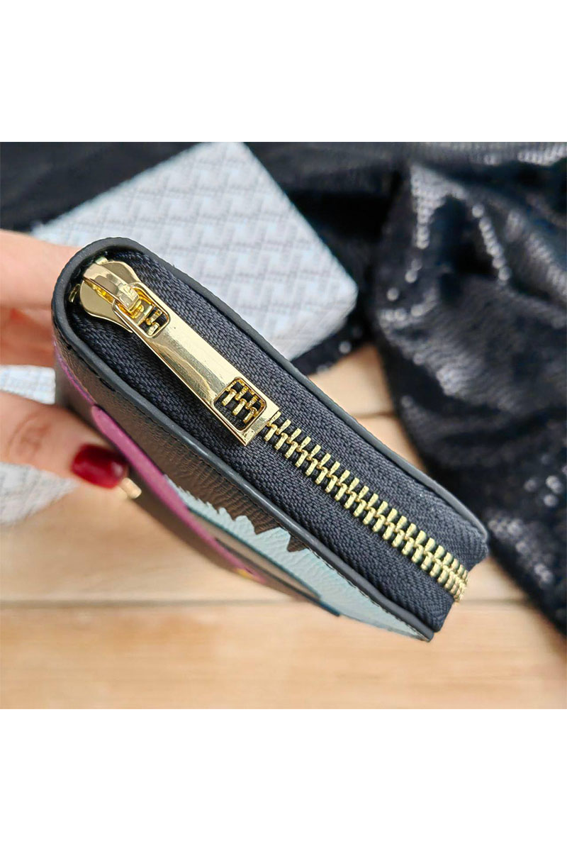 Designer Clothing Кожаное портмоне чёрного цвета 19.5x10.5 см