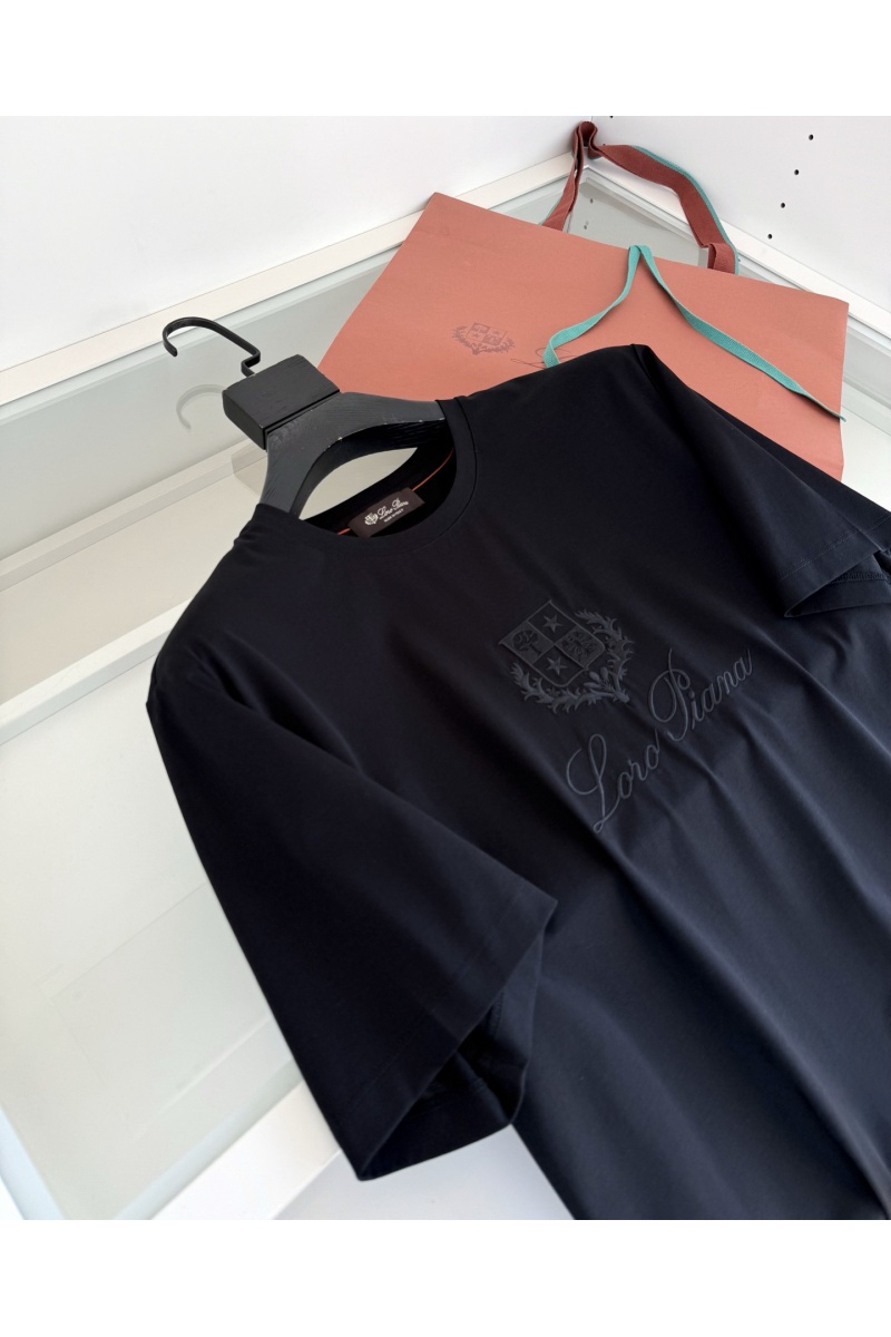 Loro Piana Мужская чёрная футболка premium
