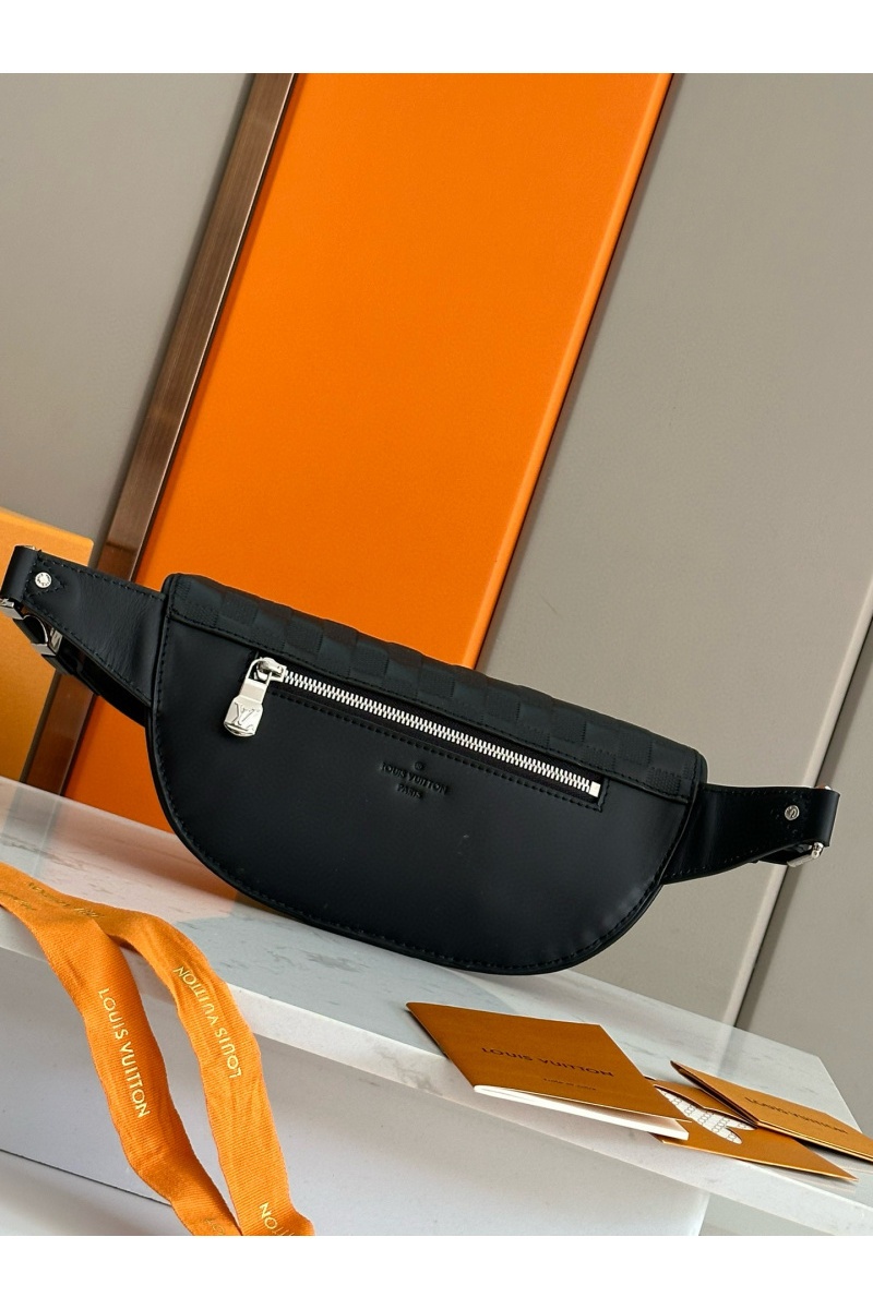 Lоuis Vuittоn Кожаная сумка на пояс Damier Infini Premium 26x13x7 см