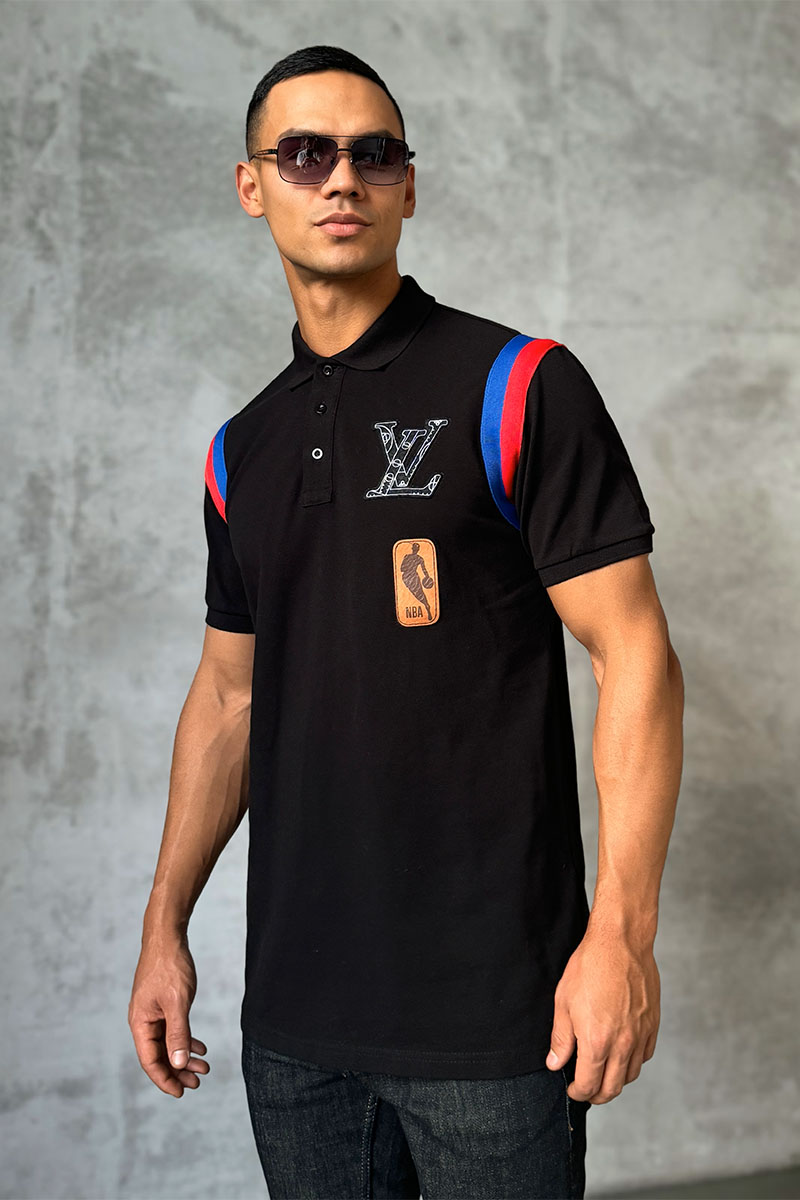 Lоuis Vuittоn Мужское поло чёрного цвета logo-print