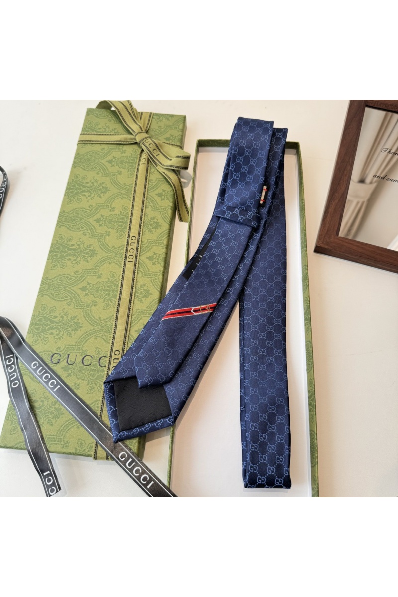Gucci Галстук GG Monogram premium 146x7 см - Navy
