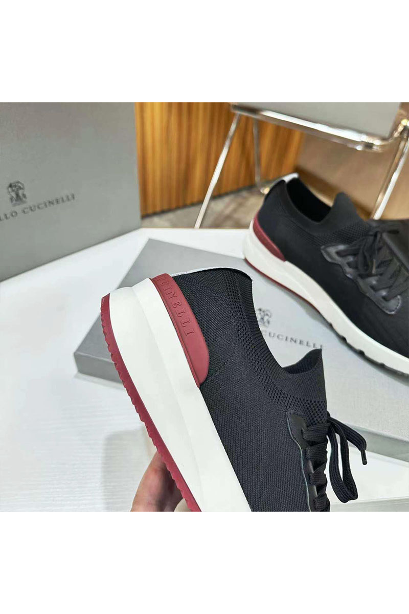 Designer Мужские кроссовки Calfskin Runners - Black