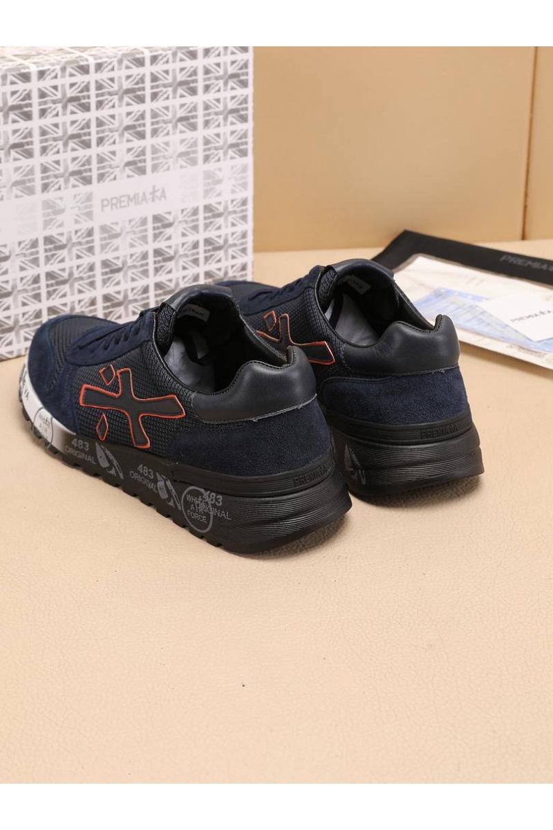 Premiata Комбинированные кроссовки Mick - Navy