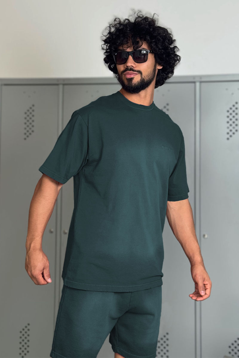 Designer Clothing Мужская зелёная футболка Golden Goose