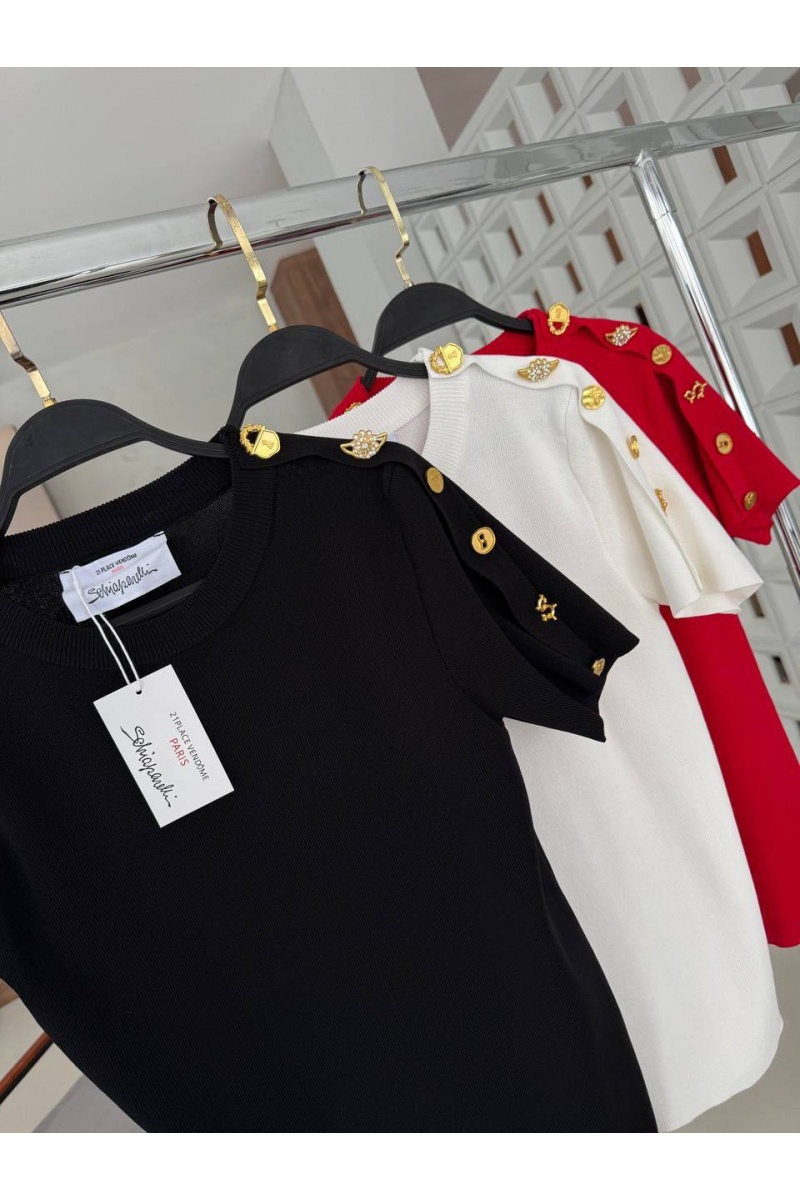 Schiaparelli Женская базовая футболка premium - White