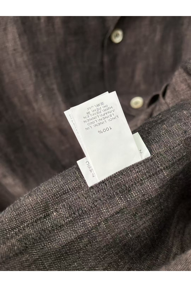 Designer Льняная рубашка Premium - Brown