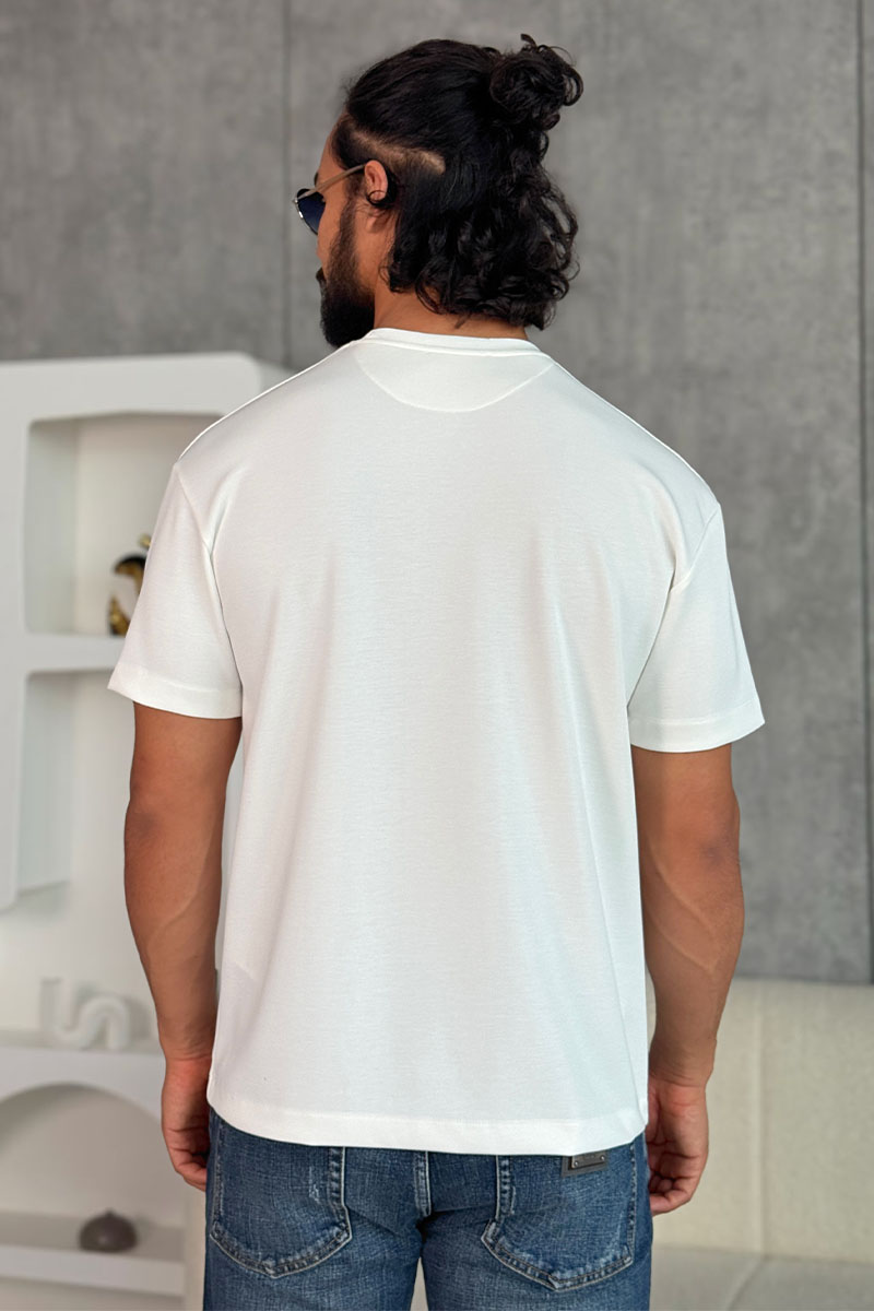Loro Piana Мужская белая футболка 