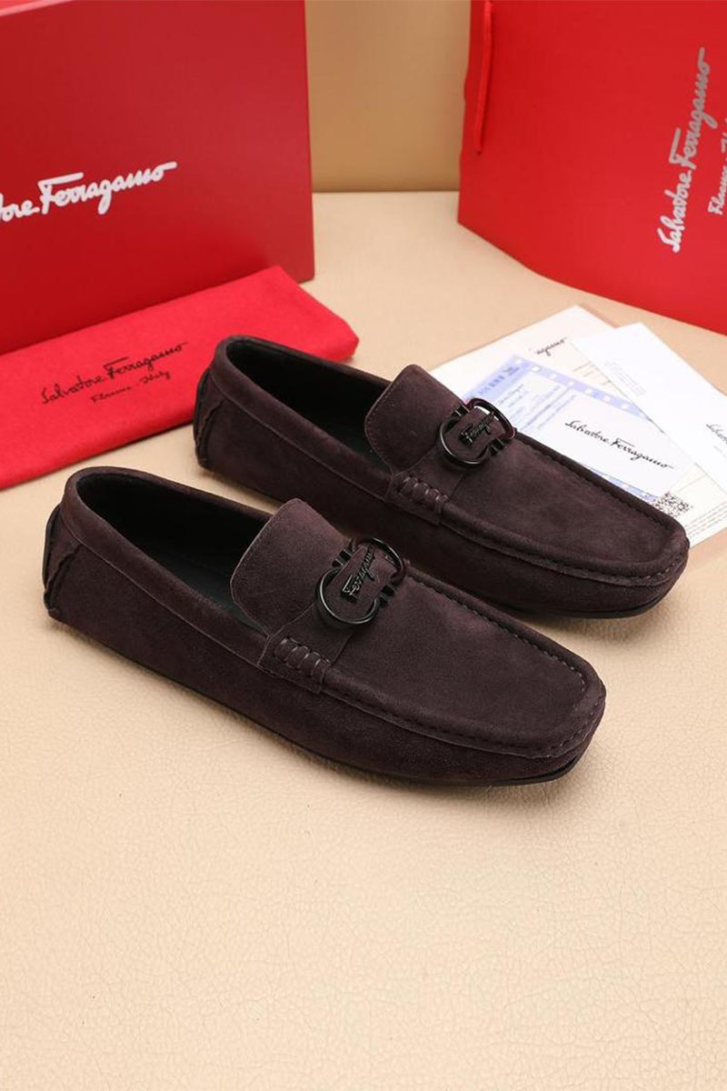 Salvatore Ferragamo Мужские замшевые мокасины 