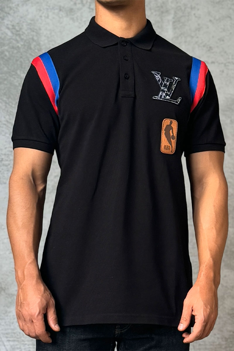Lоuis Vuittоn Мужское поло чёрного цвета logo-print