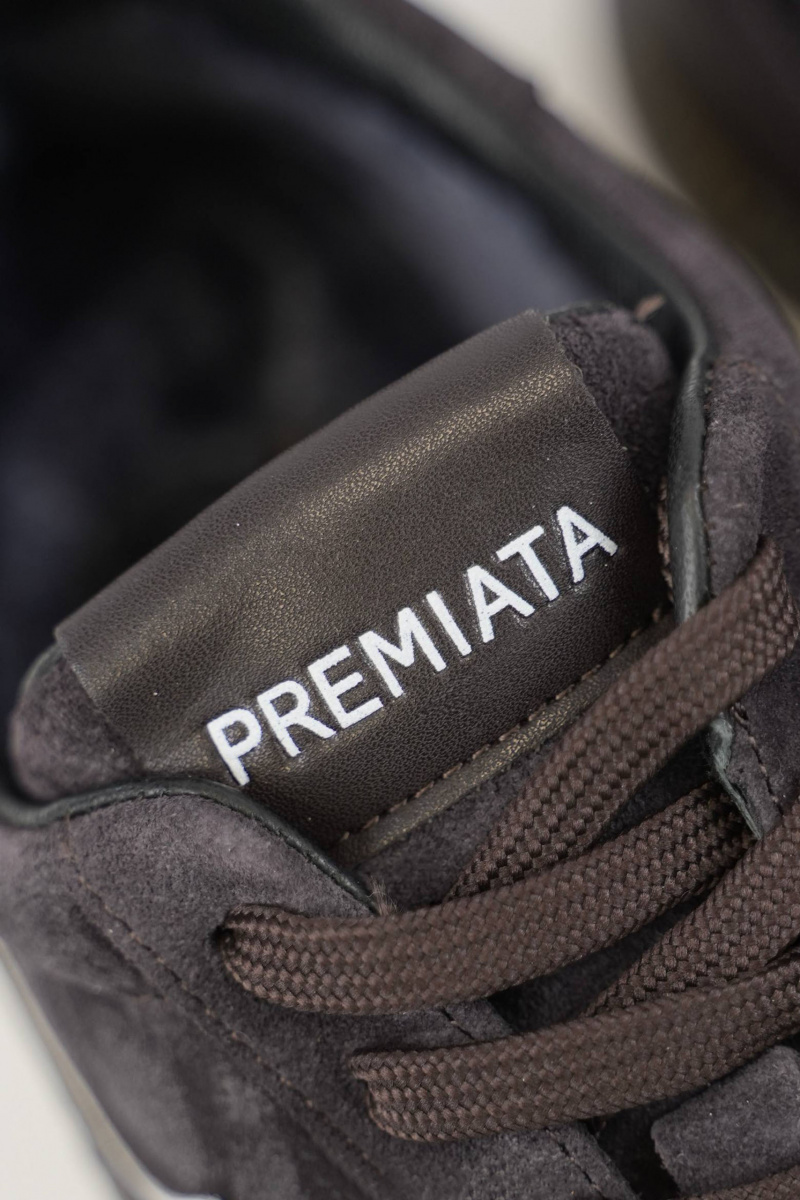 Premiata Замшевые кроссовки с мехом low-top - Brown