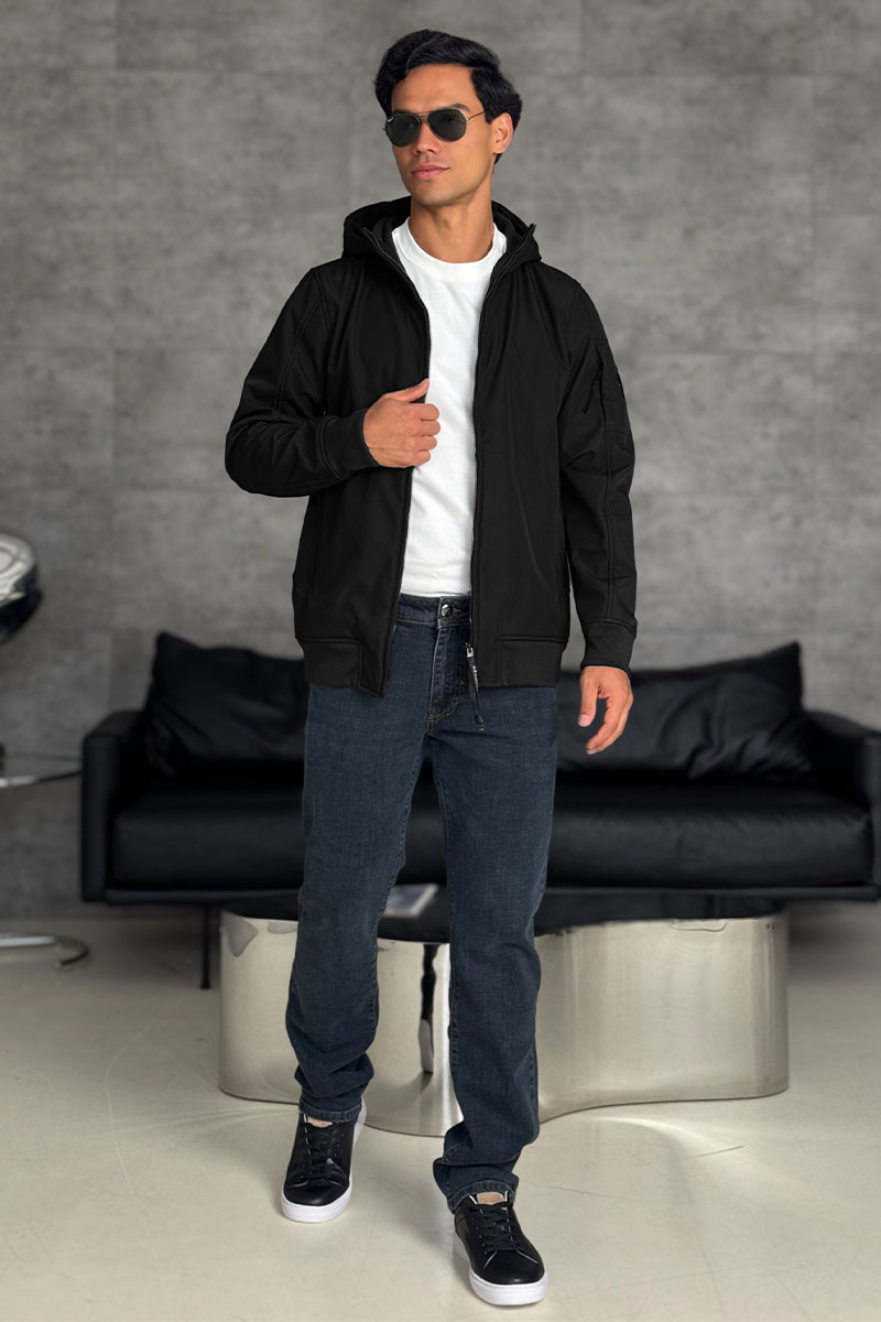 C.P. Company Чёрная ветровка Pro-Tek lens detail 