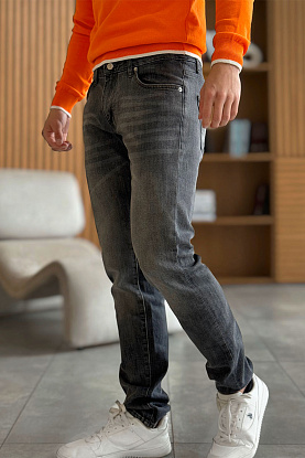 Мужские серые джинсы Slim