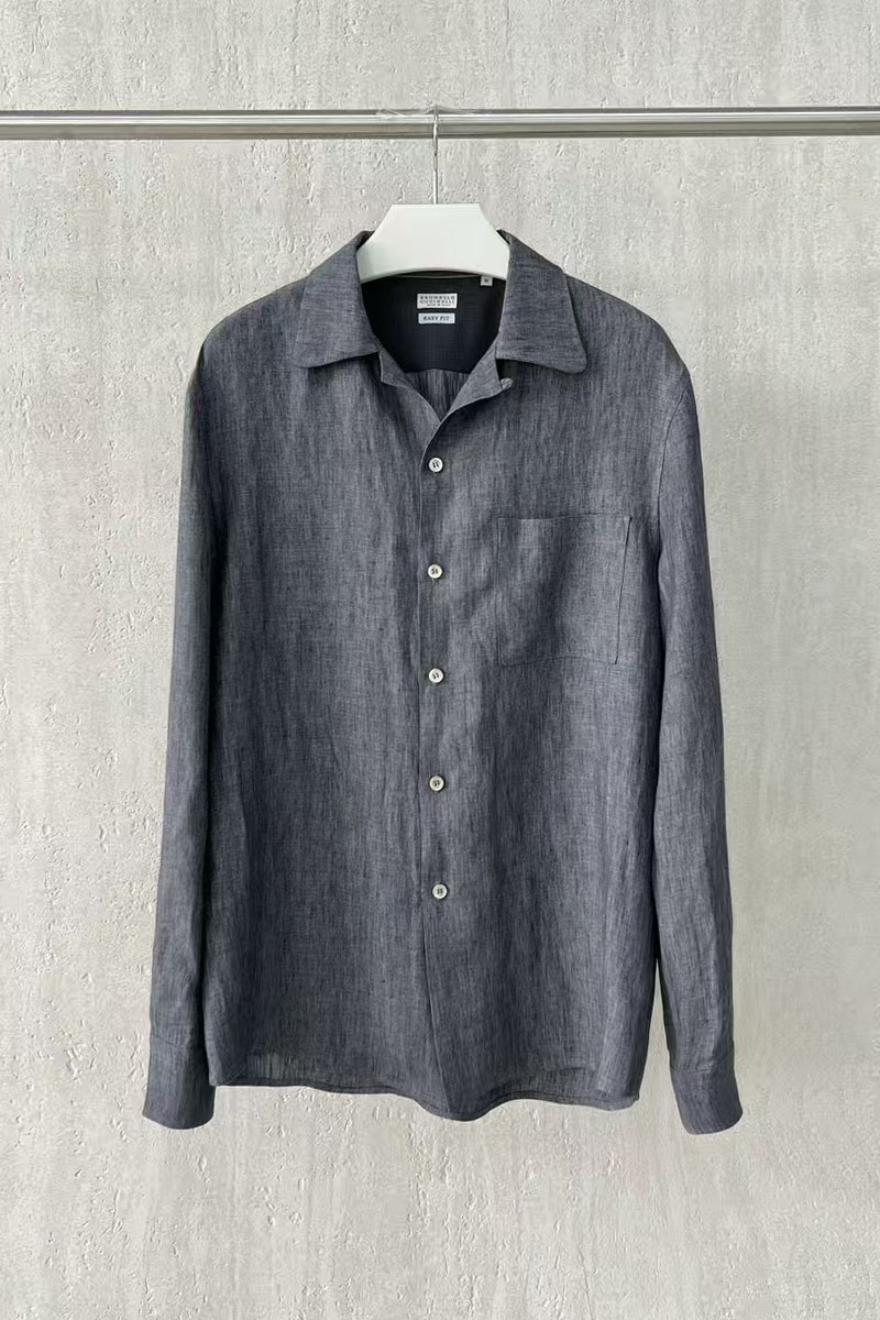 Designer Льняная рубашка Premium - Grey