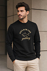 Мужской чёрный свитшот logo-embroidered