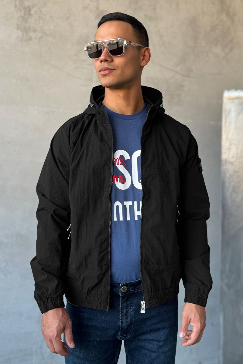 Stone Island Куртка чёрного цвета compass-patch 