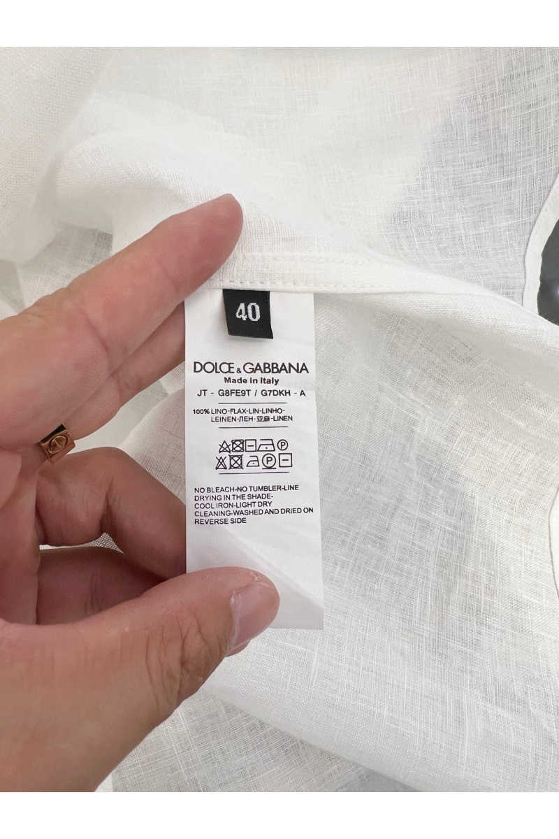Dоlсе & Gаbbаnа Льняная рубашка Premium - White