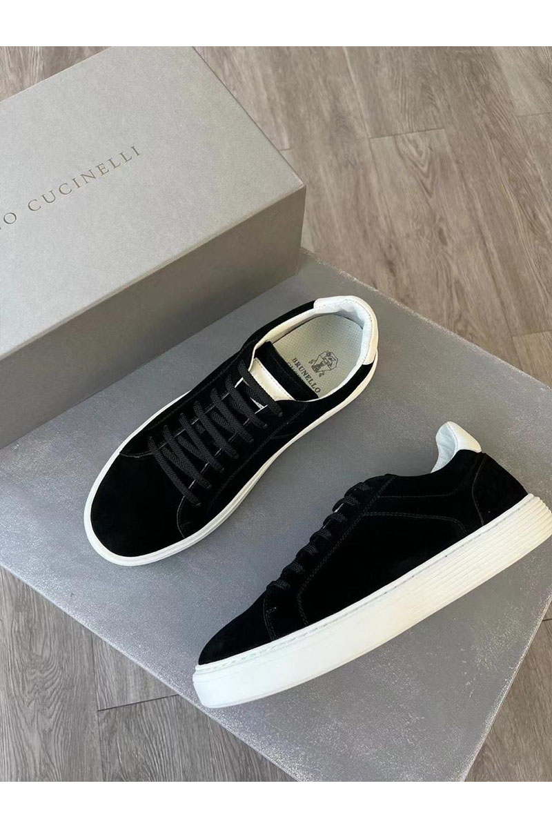 Designer Чёрные замшевые кроссовки  