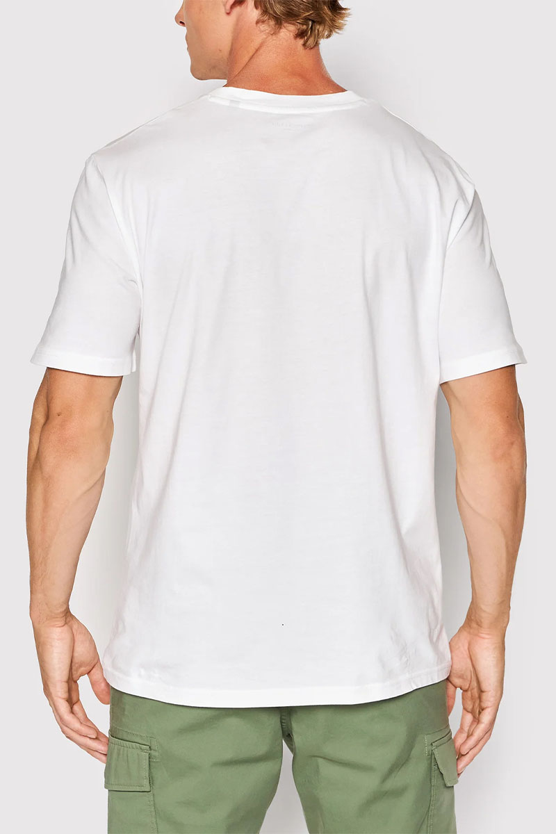 Hugо Воss Мужская белая футболка Dleek embossed logo