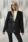 Женский пиджак из эко кожи Premium - Black