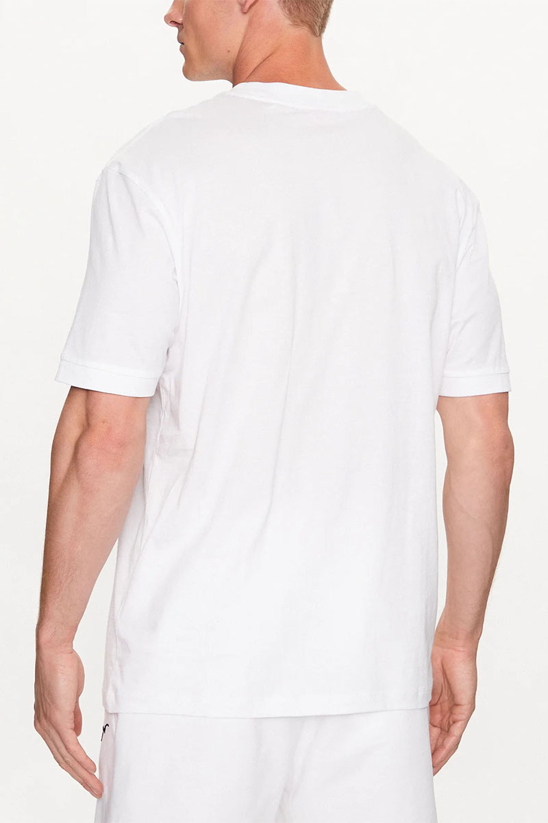 Hugо Воss Мужская белая футболка Dontevideo script logo
