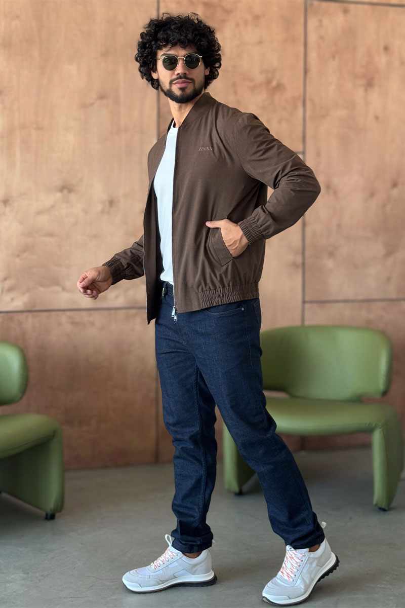 Zegna Мужская коричневая куртка 