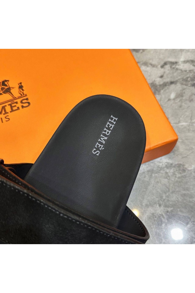 Hermes Замшевые шлёпанцы Chypre