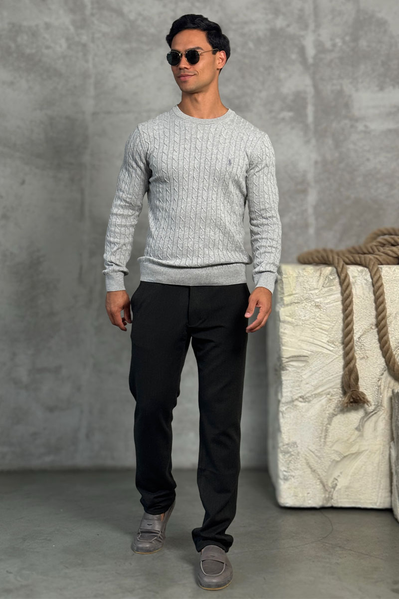 Polo Ralph Lauren Мужской джемпер cable-knit - Light Grey