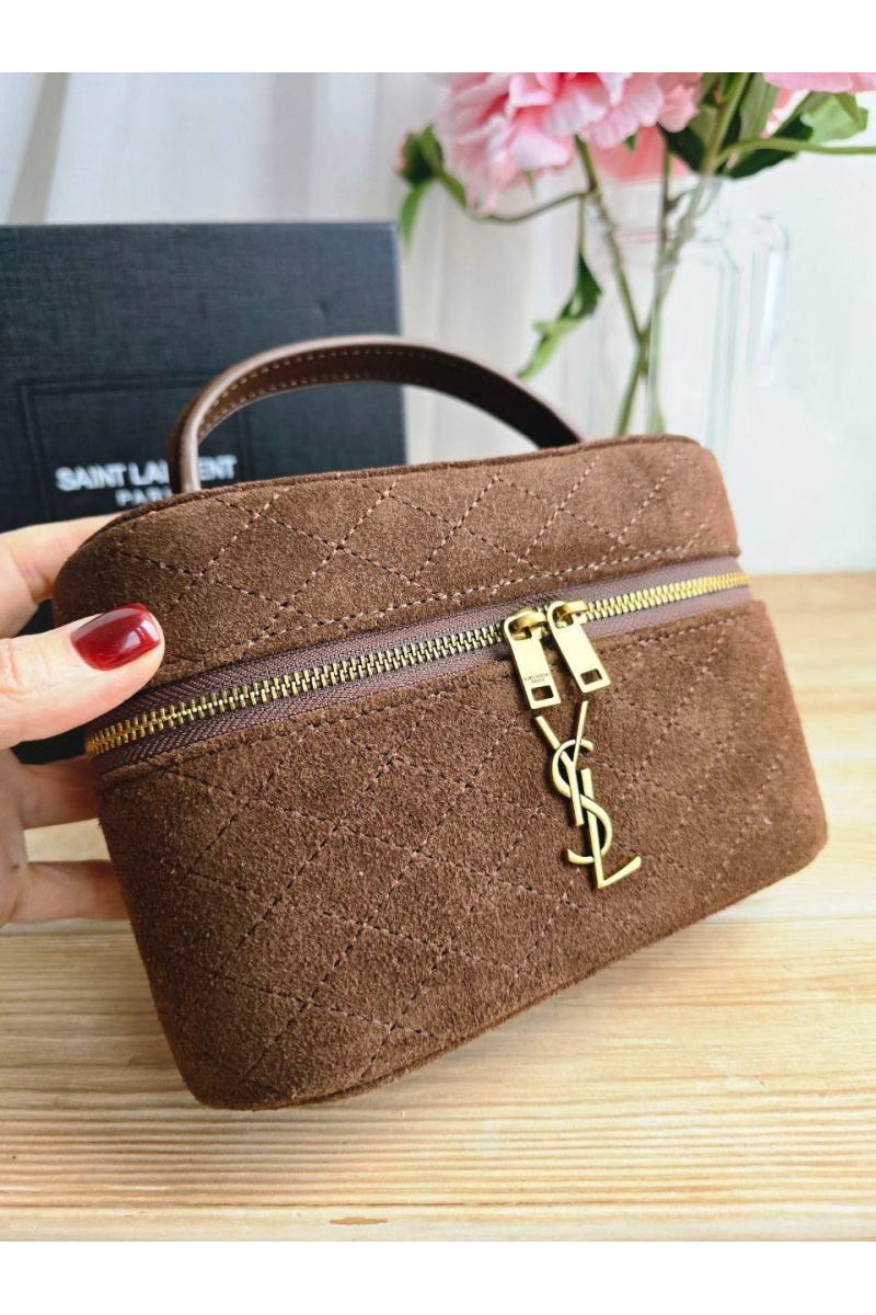 Yves Saint Laurent Замшевая сумка Gaby Vanity 17x12 см