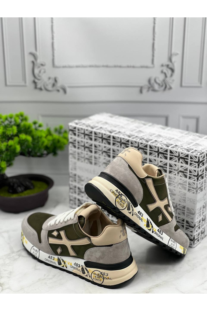 Premiata Комбинированные кроссовки Mick - Green