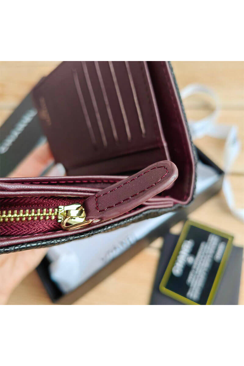 Chаnеl Кожаное портмоне чёрного цвета Smooth 15x10 см