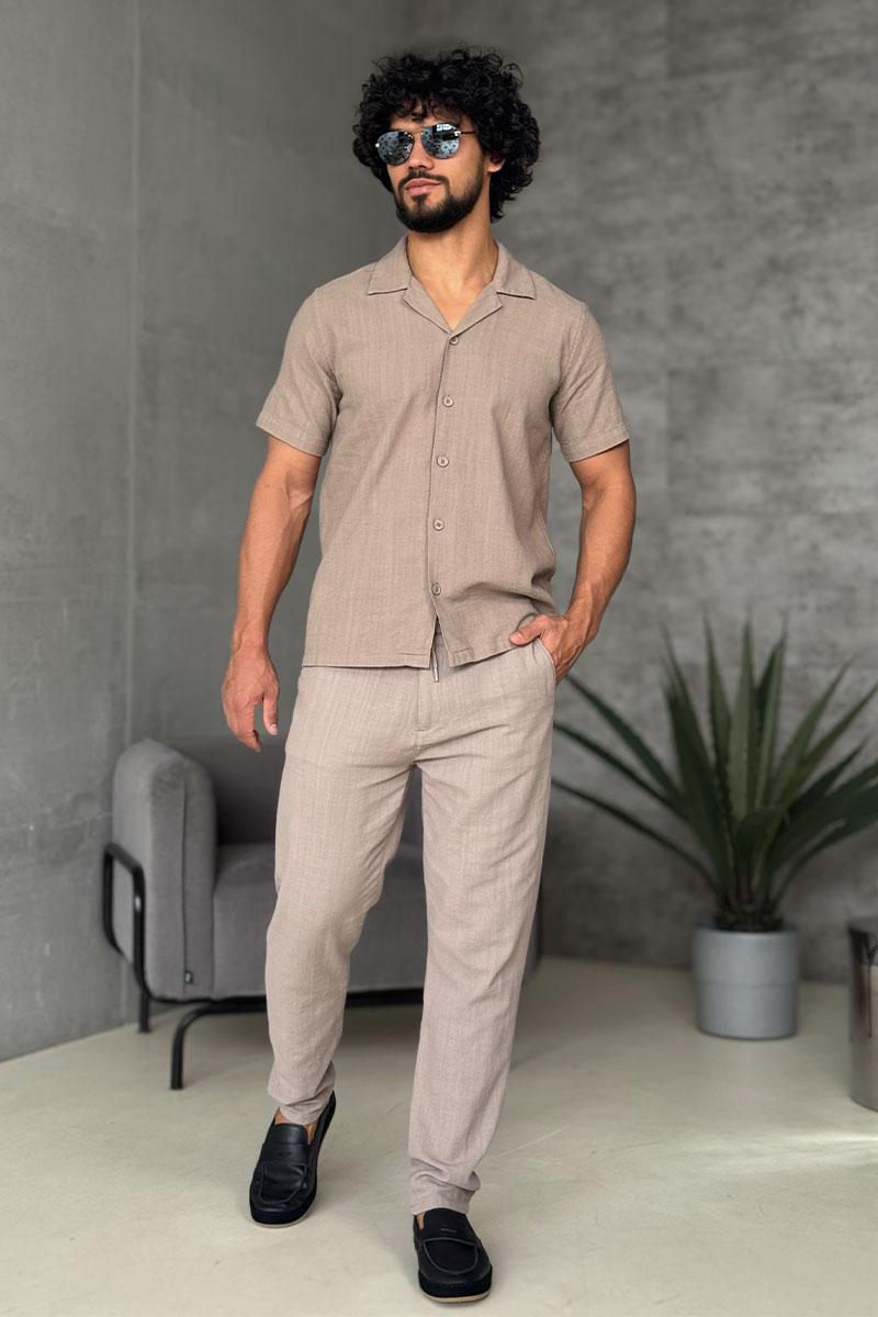 Loro Piana Мужской костюм бежевого цвета 