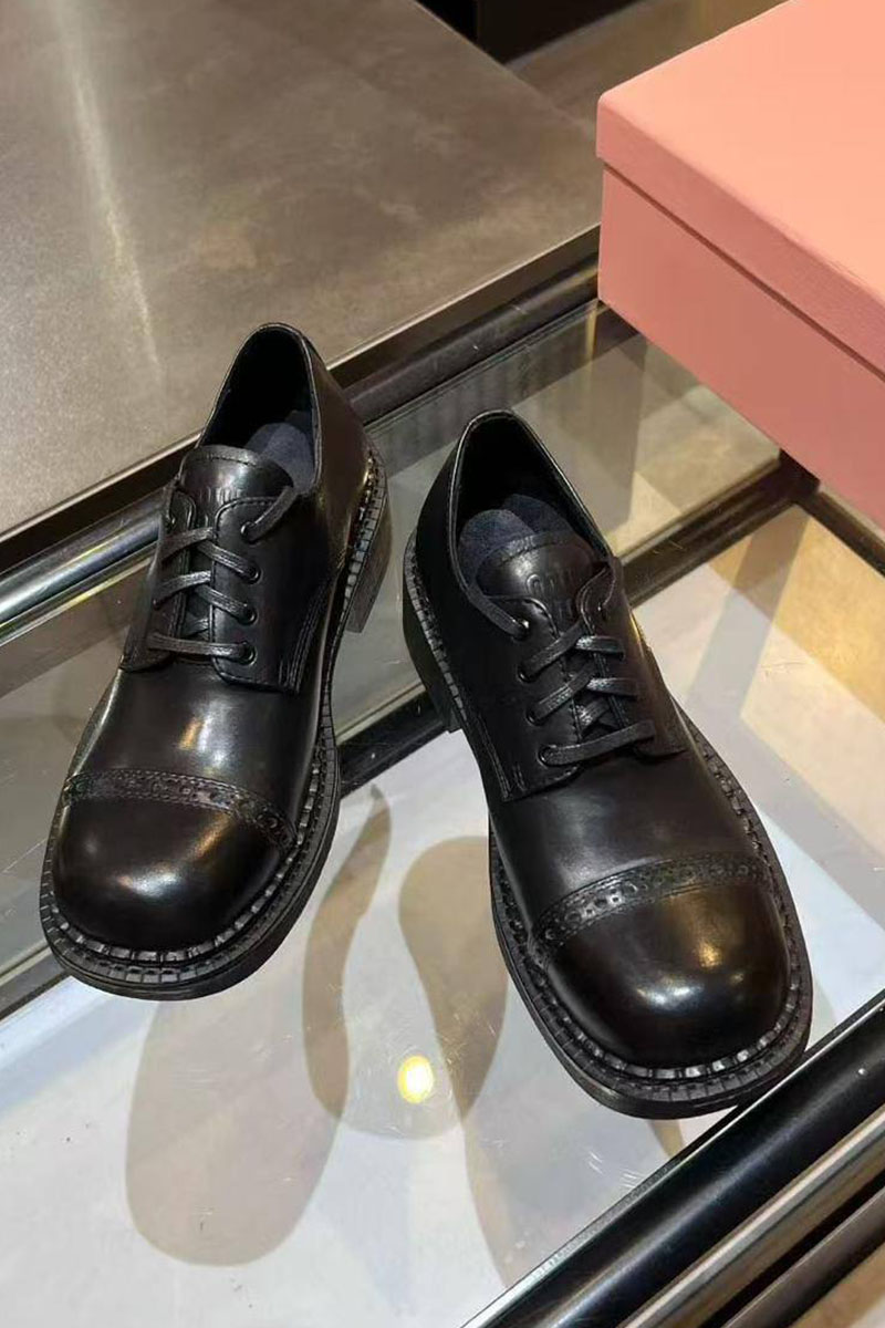 MIU MIU Женские кожаные ботинки дерби 