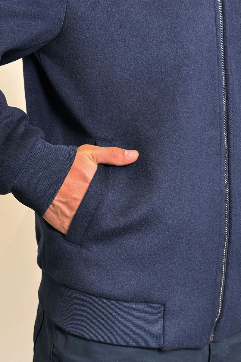 Loro Piana Мужской бомбер синего цвета