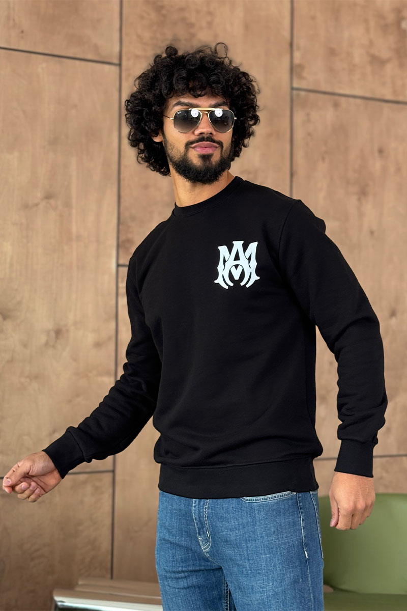 Amiri Чёрный мужской свитшот M.A. Core logo-print