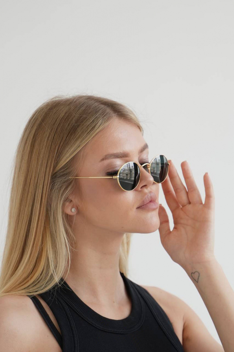 Ray Ban Солнцезащитные очки Oval Metal - Black