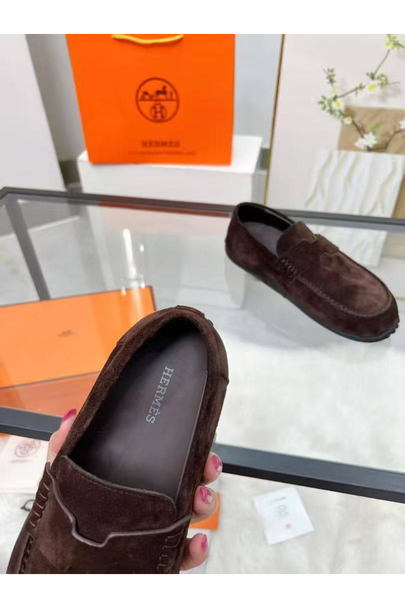 Hermes Женские замшевые лоферы 