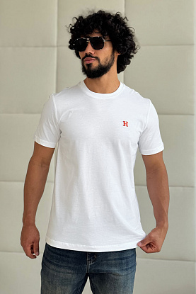Футболка белого цвета H embroidered