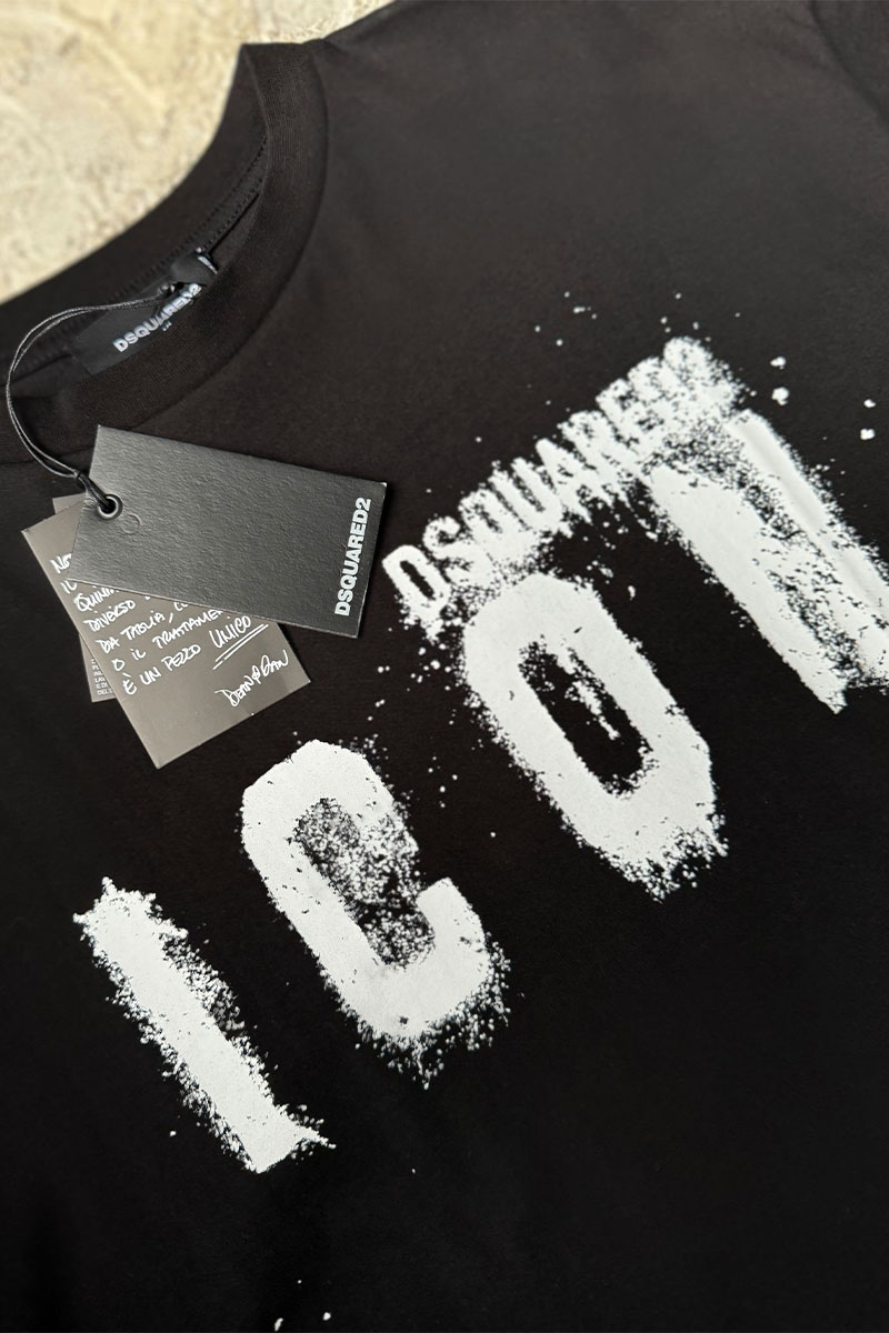 Dsquared2 Чёрная оверсайз футболка