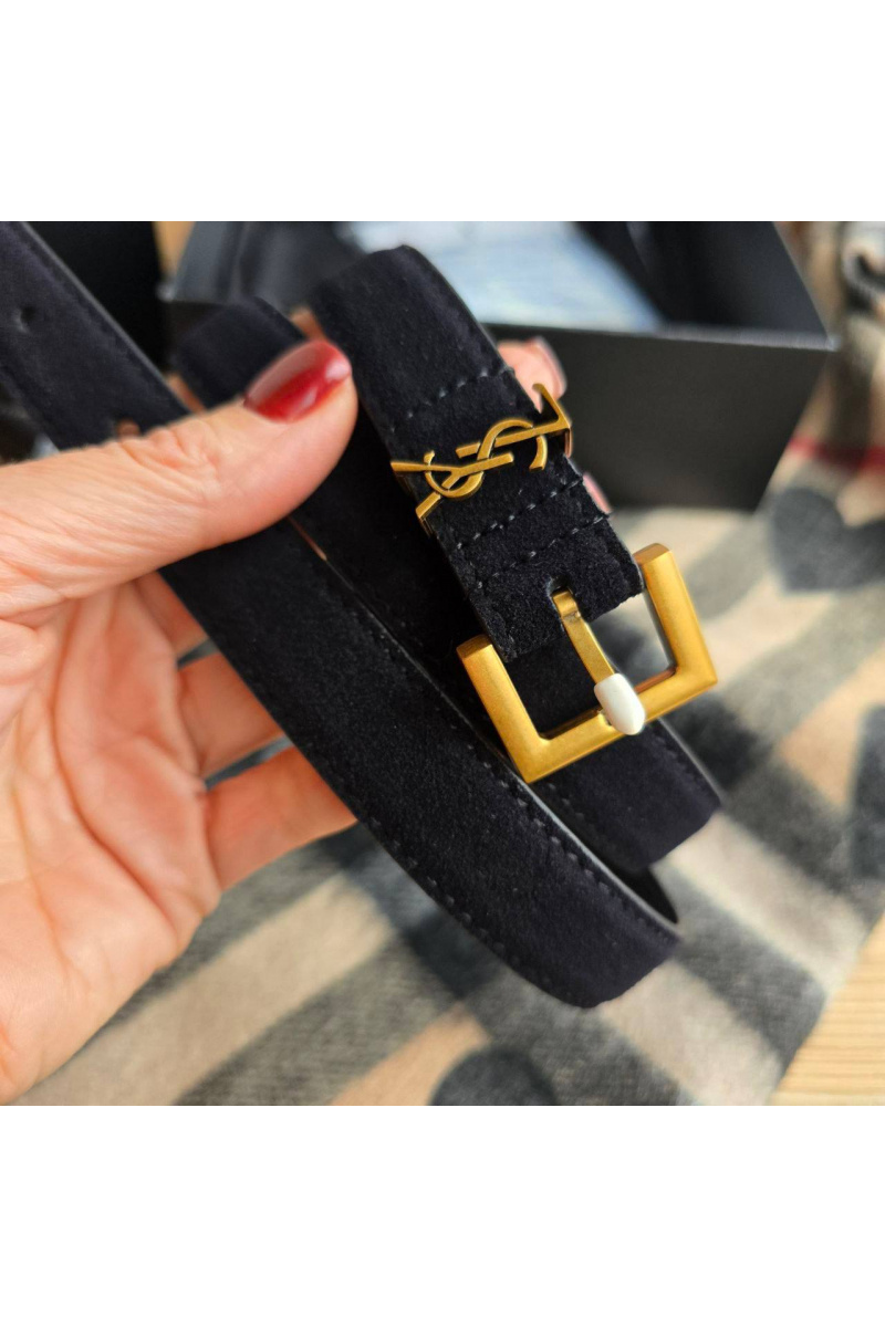 Yves Saint Laurent Замшевый ремень 