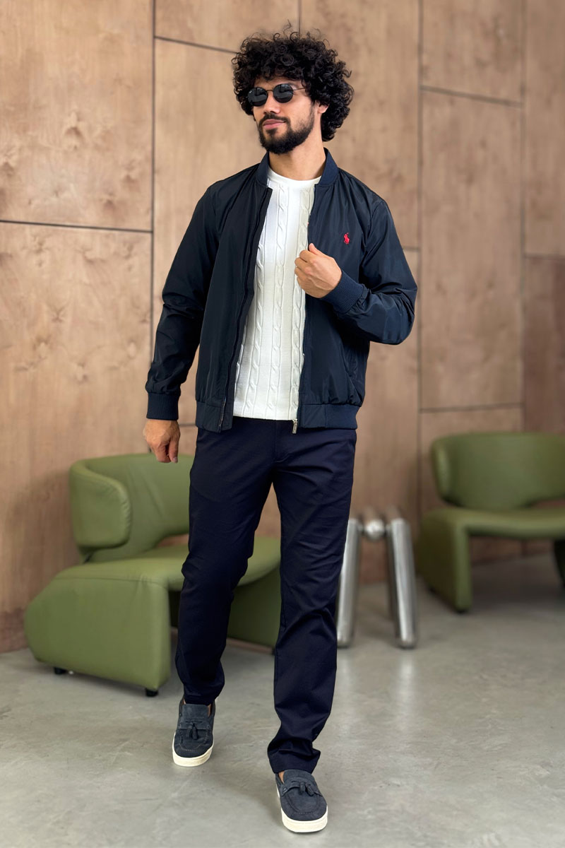 Polo Ralph Lauren Мужской тёмно-синий бомбер 